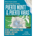 Trekking/Hiking Trail Map Puerto Montt & Puerto Varas Alerce Andino National Park Reloncavi, Lago Chapo, Calbuco Volcano Chile Los Lagos Topographic M