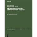 Regesten Von 565-1025