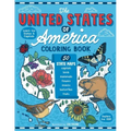 The United States of America Coloring Book: Fifty State Maps with Capitals and Symbols like Motto, Bird, Mammal, Flower, Insect, Butterfly or Fruit
