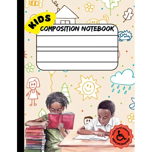 Single Lined Composition Notebook for Kids: Draw and Write Journal for kids with Cut and Paste picture writing prompts, Fry Sight Word List and Penman