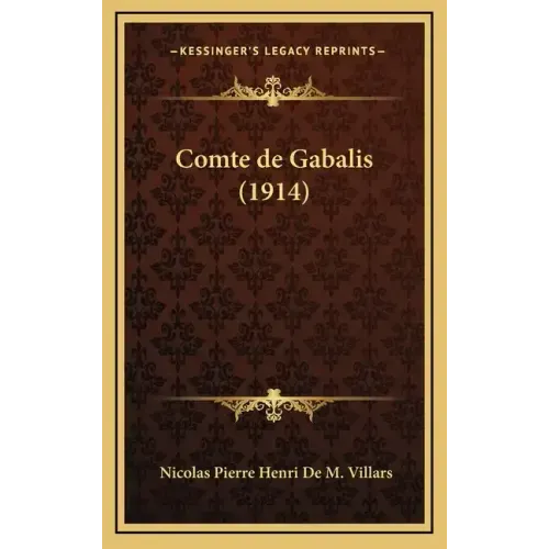 Comte de Gabalis (1914)
