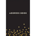 Address Book: Black with Yellow Dots, 6x9, 130 Pages, Professionally Designed