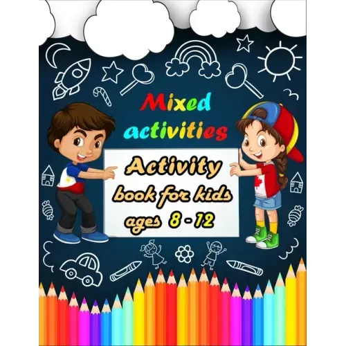 Mixed activities: Activity book for kids ages 8-12 - Word Search, Sudoku, Trivia, Tic tac toe, Mazes and Coloring pages