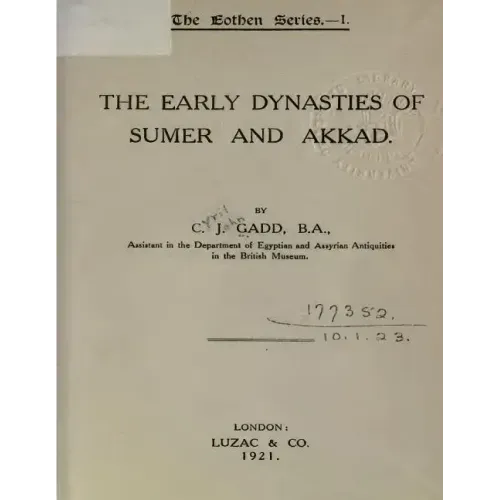 The Early Dynasties of Sumer and Akkad
