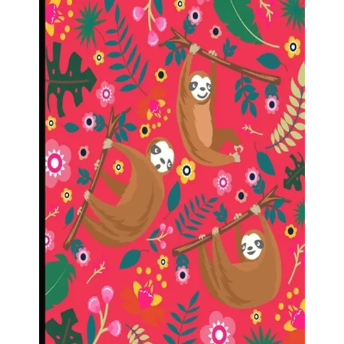 This Is My Super Cute Sloth Puzzle Book: Red Cover Sloth Puzzle Book With 110 Pages. Tic Tac Toe, Hangman, 4 In A Row & Dots And Boxes Activities Book