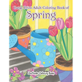 Large Print Adult Coloring Book of Spring: An Easy and Simple Coloring Book for Adults of Spring with Flowers, Butterflies, Country Scenes, Designs, a