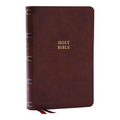 Nkjv, Single-Column Reference Bible, Verse-By-Verse, Brown Leathersoft, Red Letter, Comfort Print