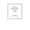 Marriages of Orange County, North Carolina, 1779-1868