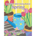 Large Print Adult Coloring Book of Spring: An Easy and Simple Coloring Book for Adults of Spring with Flowers, Butterflies, Country Scenes, Designs, a