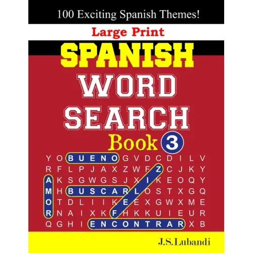 Large Print SPANISH WORD SEARCH Book; 3
