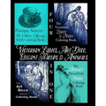 Victorian Ladies, Art Deco, Elegant Teacups and Animals: 4-in-1 Adult Coloring Book