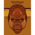 Monkeys Coloring Book for Grown-Ups 1