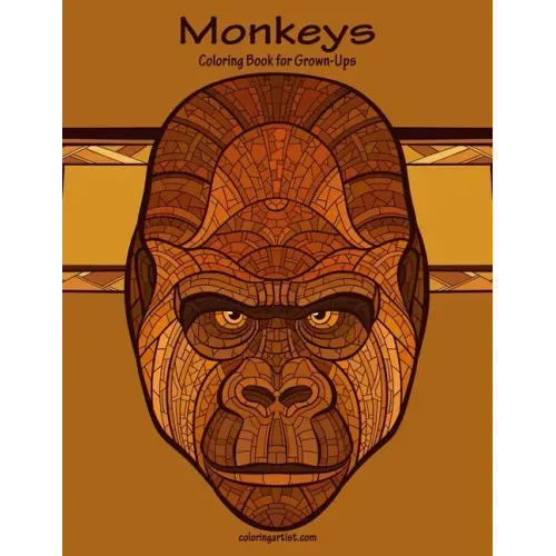 Monkeys Coloring Book for Grown-Ups 1