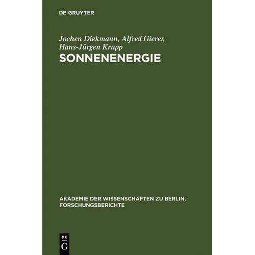 Sonnenenergie: Herausforderung Für Forschung, Entwicklung Und Internationale Zusammenarbeit