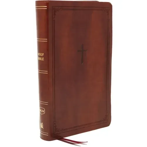 Nkjv, Reference Bible, Personal Size Large Print, Leathersoft, Brown, Red Letter Edition, Comfort Print: Holy Bible, New King James Version