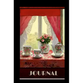 JOURNAL "English Tea": Alternate lined and blank pages to write or sketch - Pretty original cover - cozy English Tea