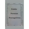Public Persons Prerogatives