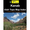 Kanab Utah Topo Map Index: 7.5' Topographic Quadrangle Atlas and Gazetteer - Small Print