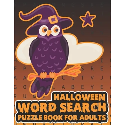 Halloween Word Search Puzzle Book For Adults: Large Print Spooky Word Search Book For Adults
