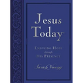 Jesus Today, Large Text Blue Leathersoft, with Full Scriptures: Experience Hope Through His Presence (a 150-Day Devotional)