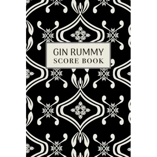 Gin Rummy Score Book: 6x9, 110 pages, Keep Track of Scoring Card Games Black