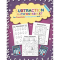 Subtration Math Worksheet for Preschool, Kindergarten and 1st grade: 25 Fun Designs For Boys And Girls - Educational Worksheets