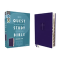Niv, Quest Study Bible, Personal Size, Leathersoft, Blue, Thumb Indexed, Comfort Print: The Only Q and A Study Bible