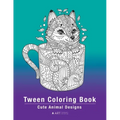 Tween Coloring Book: Cute Animal Designs: Colouring Pages For Boys & Girls of All Ages, Preteens, Intricate Zentangle Drawings For Stress R