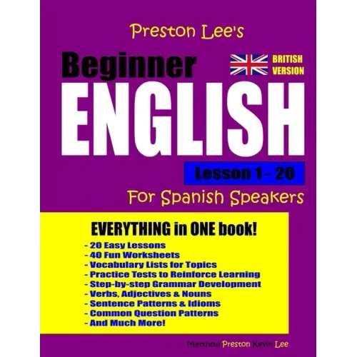 Preston Lee's Beginner English Lesson 1 - 20 For Spanish Speakers (British)