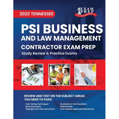 2023 Tennessee Contractor Business and Law Management Exam Prep: 2023 Study Review & Practice Exams