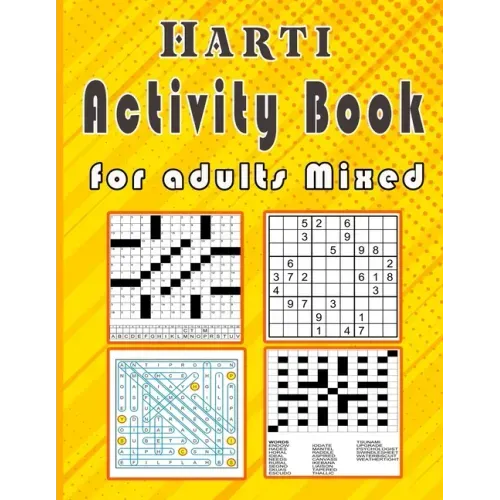 Harti Activity book for adults Mixed: Puzzle book mixed ! Soduko, word search, CodeWord and word Fill In / 8,5"x11" 112 pages