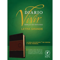 Biblia de Estudio del Diario Vivir Ntv, Letra Grande (Sentipiel, Café/Café Claro, Índice, Letra Roja)