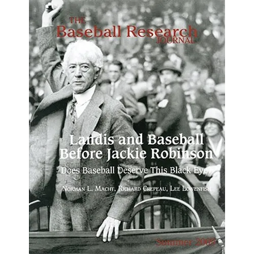 The Baseball Research Journal (Brj), Volume 38 #1