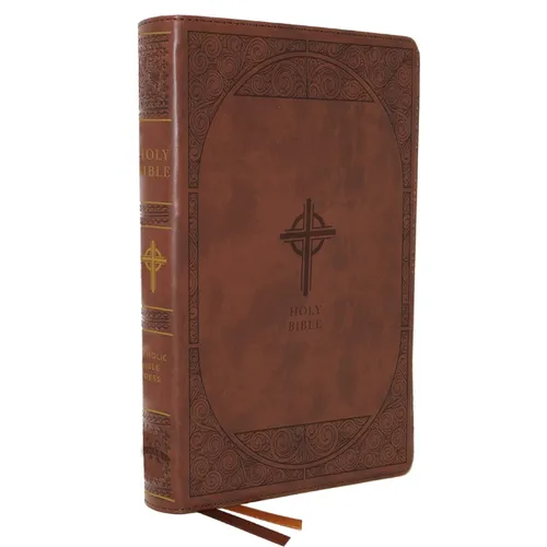 Nabre, New American Bible, Revised Edition, Catholic Bible, Large Print Edition, Leathersoft, Brown, Thumb Indexed, Comfort Print: Holy Bible