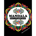 Mandala adult coloring book Black Background: Black Pages Coloring Book with 50 Mandalas to Color