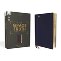 Nasb, the Grace and Truth Study Bible (Trustworthy and Practical Insights), Leathersoft, Navy, Red Letter, 1995 Text, Comfort Print