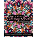 Bible Verse Coloring book with Mandala Background in Thick Bold Outline for Senior Adults: Large Print Great for Low Vision Elderly, Beginners, Easy L
