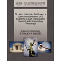 St. John Laborde, Petitioner, V. John Ansolabehere. U.S. Supreme Court Transcript of Record with Supporting Pleadings