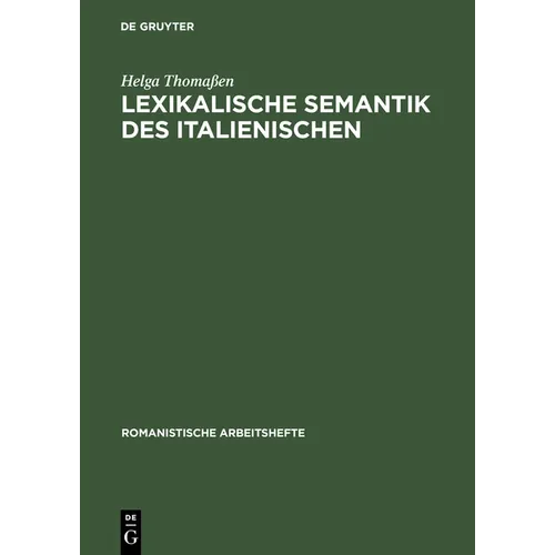 Lexikalische Semantik des Italienischen - Hardcover
