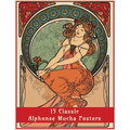 15 Classic Alphonse Mucha Posters: An Art Nouveau Coloring Book