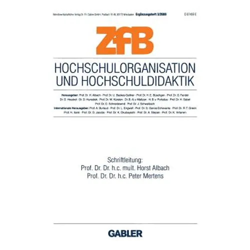 Hochschulorganisation Und Hochschuldidaktik
