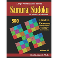 Samurai Sudoku for Adults & Seniors: 500 Hard to Extreme Sudoku Puzzles Overlapping into 100 Samurai Style