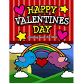 Happy Valentine's Day Coloring Book for Kids: An I Love You Valentine's Gift for Elementary and Preschool Children Filled with Fun Quotes and Cute ani