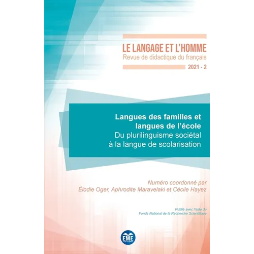 Langues des familles et langues de l'école: Du plurilinguisme sociétal à la langue de scolarisation 2021 - 56.2