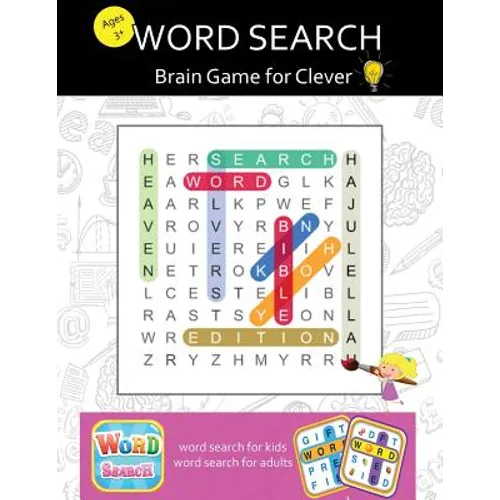 Word Search for Adults: Large Print Word-Finds Puzzle Book, Brain Games for Clever Kids & Adults