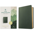 NLT Life Application Study Bible, Third Edition (Genuine Leather, Olive Green, Red Letter)