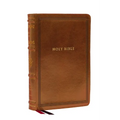 NKJV Large Print Reference Bible, Brown Leathersoft, Red Letter, Comfort Print (Sovereign Collection): Holy Bible, New King James Version