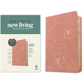 NLT Large Print Thinline Center-Column Reference Bible, Filament Enabled (Leatherlike, Pink Gold Floral, Red Letter)