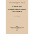 Jean de Reading: Scriptum In Primum Librum Sententiarum