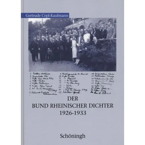 Der Bund Rheinischer Dichter 1926-1933